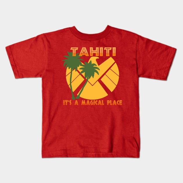 Tahiti it's a magical place Kids T-Shirt by Thirrin